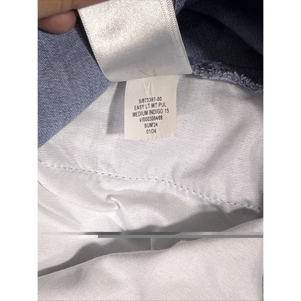 GAP Pants Womens Size Large Wide Leg Cargo Blue Drawstring Boho Hippie - Picture 13 of 15